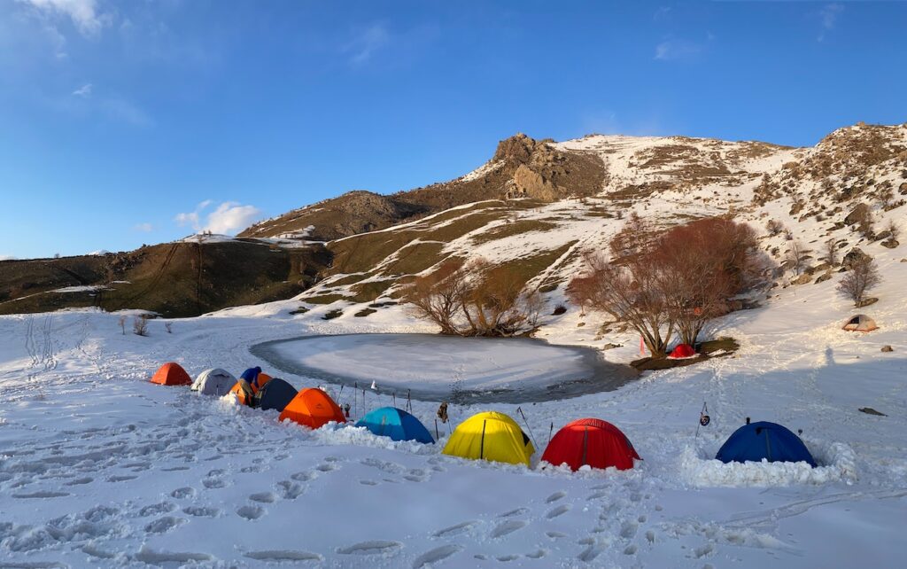 tents on snow